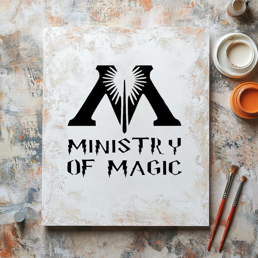 Magic Uppercase M Stencil for Painting on Walls, Wood, and Canvas - Reusable, 5.5 x 5.5 inch stencil photo 4