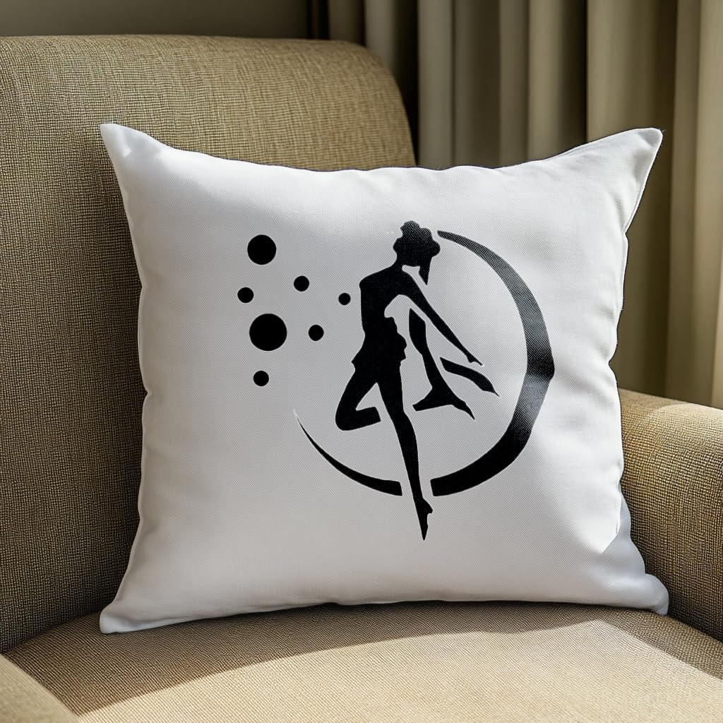 Moon Girl Stencil for Paint - Reusable Plastic 5.5"x5.5" - Perfect for Crafts, Home Décor and DIY stencil photo 3