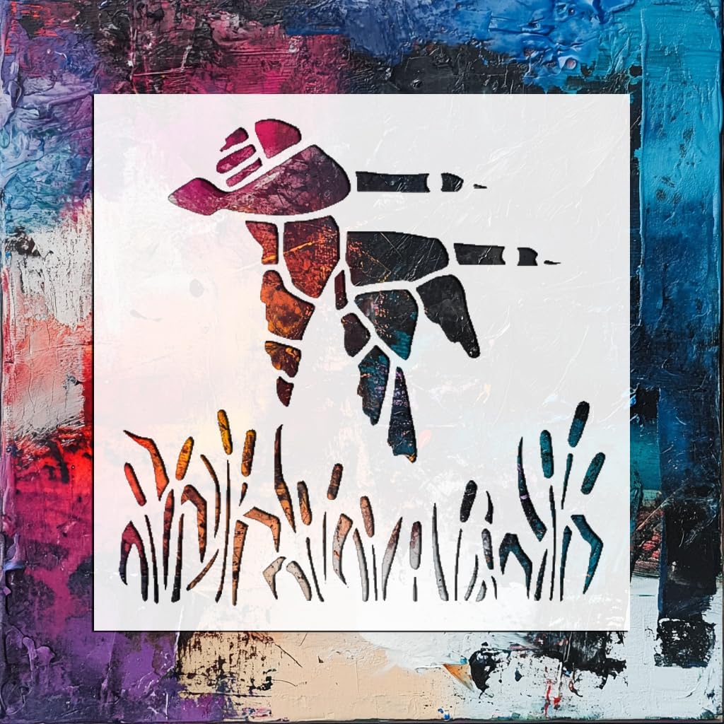 Wild Ducks Fly Stencil for Painting on Walls, Wood, and Canvas - Reusable, 5.5 x 5.5 inches stencil photo 6