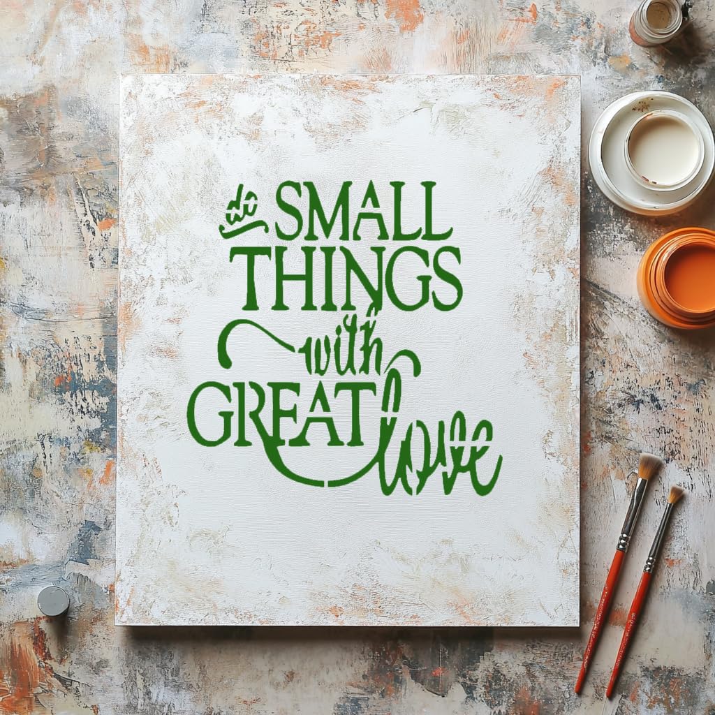 Great Love Stencil for Painting, Plastic Reusable 5.5x5.5 inch – Ideal for DIY Crafts stencil photo 5