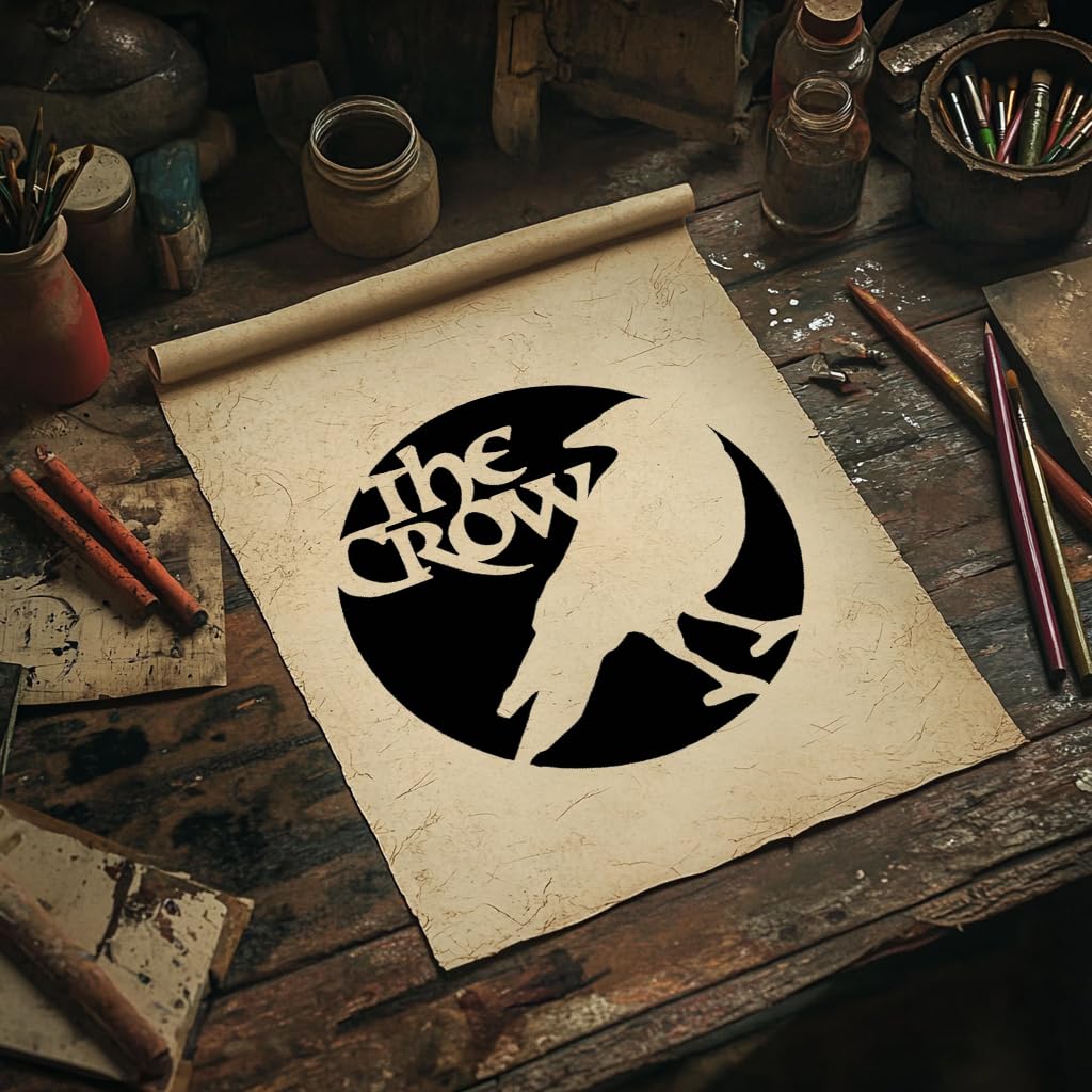 The Crow Versatile Stencils for Painting, Reusable 5.5x5.5 Inch, Scrapbooking, and Crafting | stencil photo 4