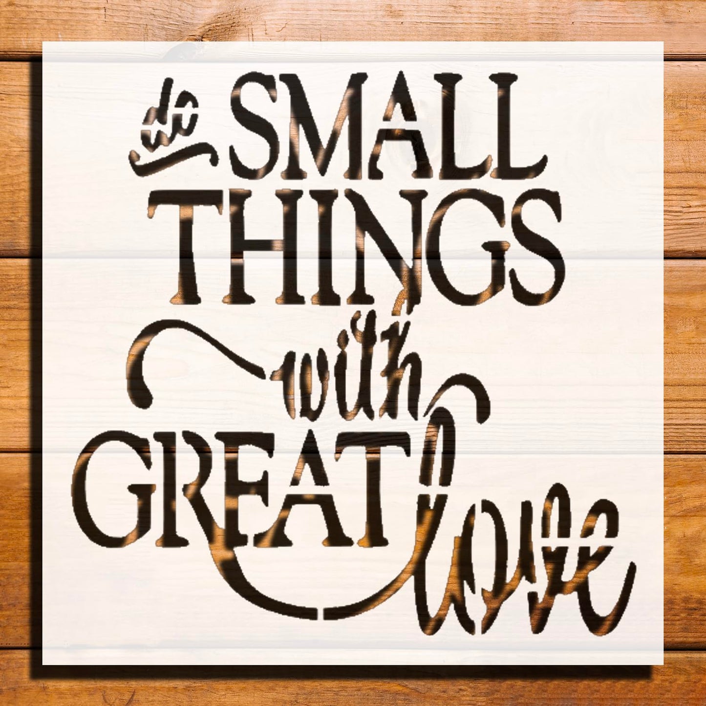 Great Love Stencil for Painting, Plastic Reusable 5.5x5.5 inch – Ideal for DIY Crafts reusable Mylar wall painting stencil