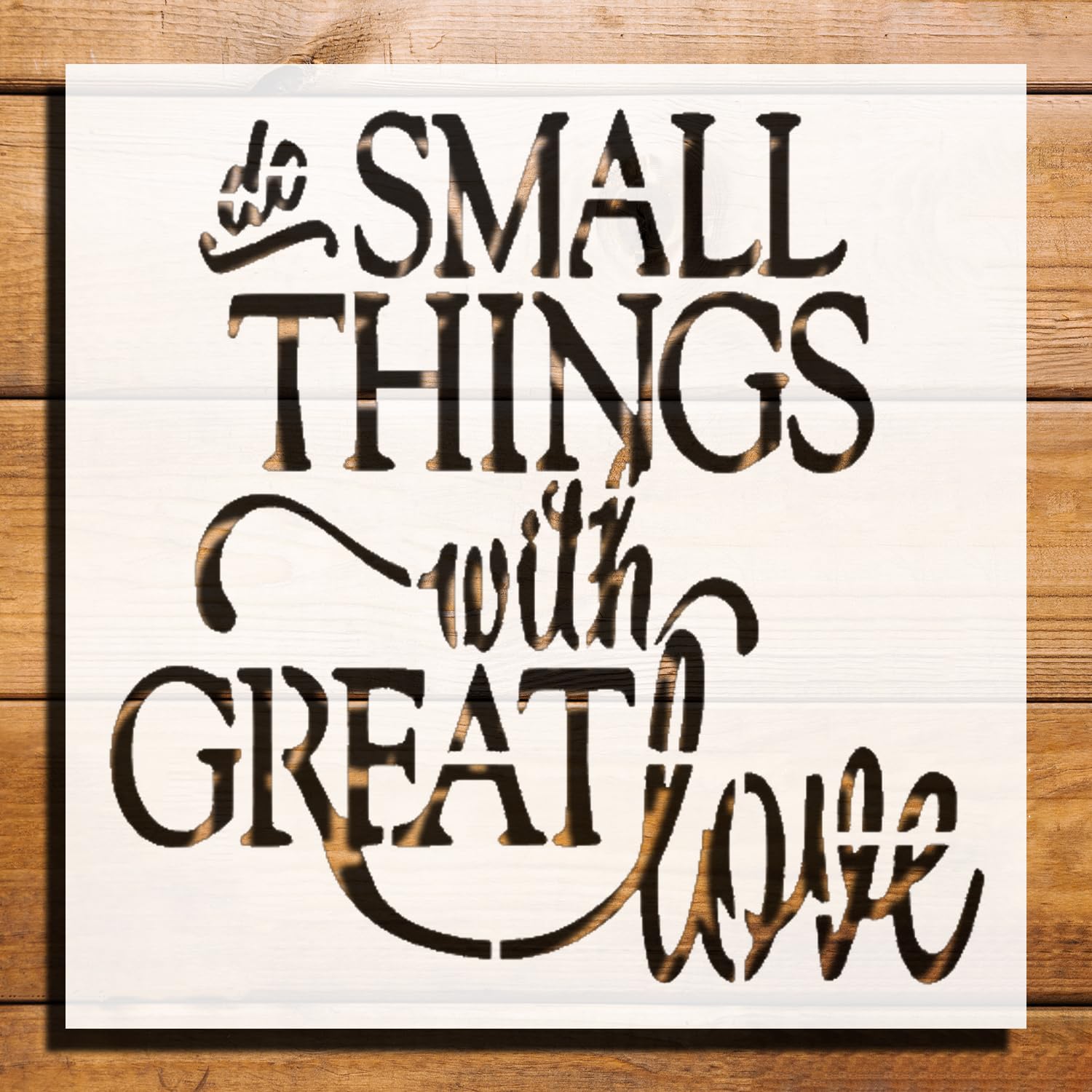 Great Love Stencil for Painting, Plastic Reusable 5.5x5.5 inch – Ideal for DIY Crafts reusable Mylar wall painting stencil