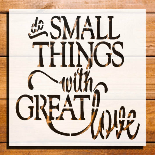 Great Love Stencil for Painting, Plastic Reusable 5.5x5.5 inch – Ideal for DIY Crafts reusable Mylar wall painting stencil