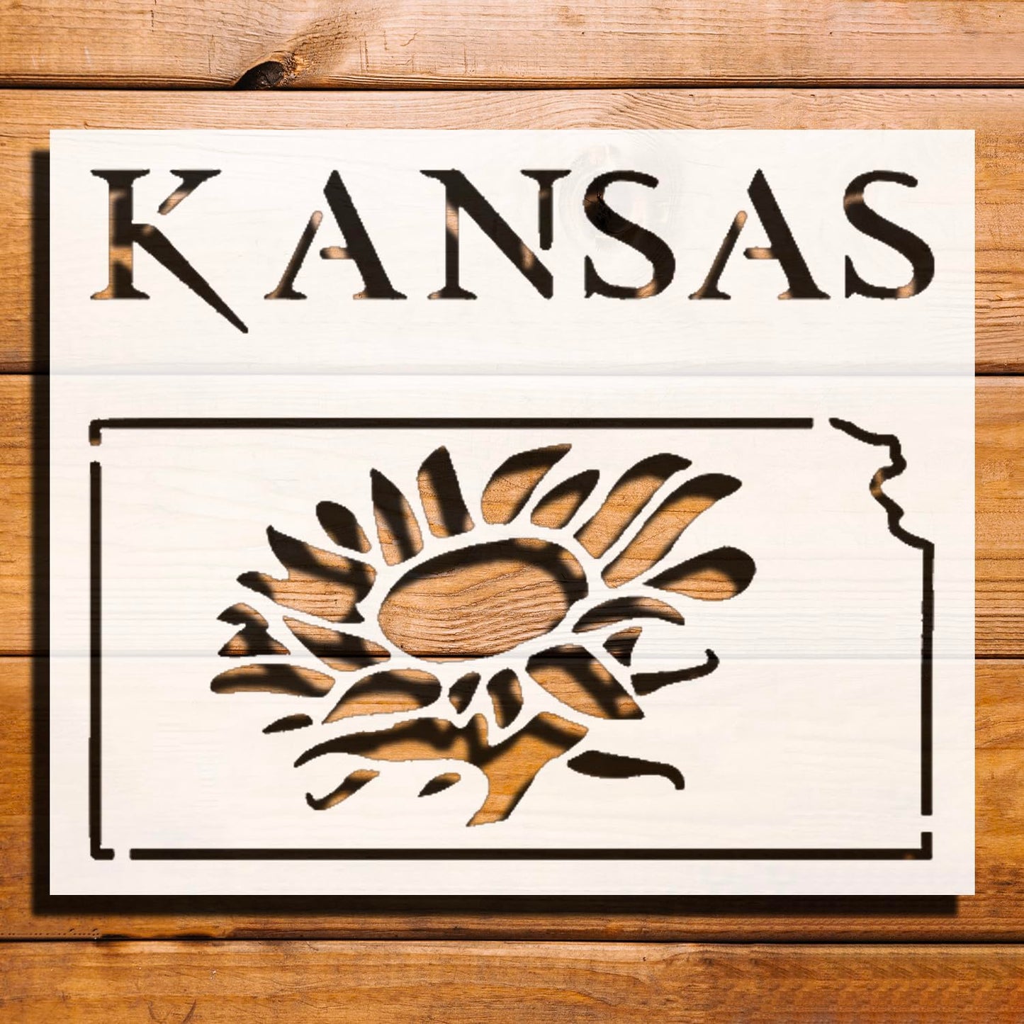 [20Pcs Set] KC Sunflower Stencil for P0ainting - Plastic Reusable 5x6 inch reusable Mylar wall painting stencil