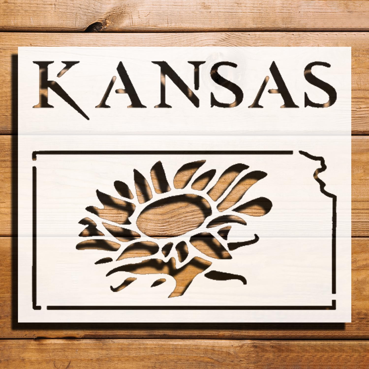 [20Pcs Set] KC Sunflower Stencil for P0ainting - Plastic Reusable 5x6 inch reusable Mylar wall painting stencil