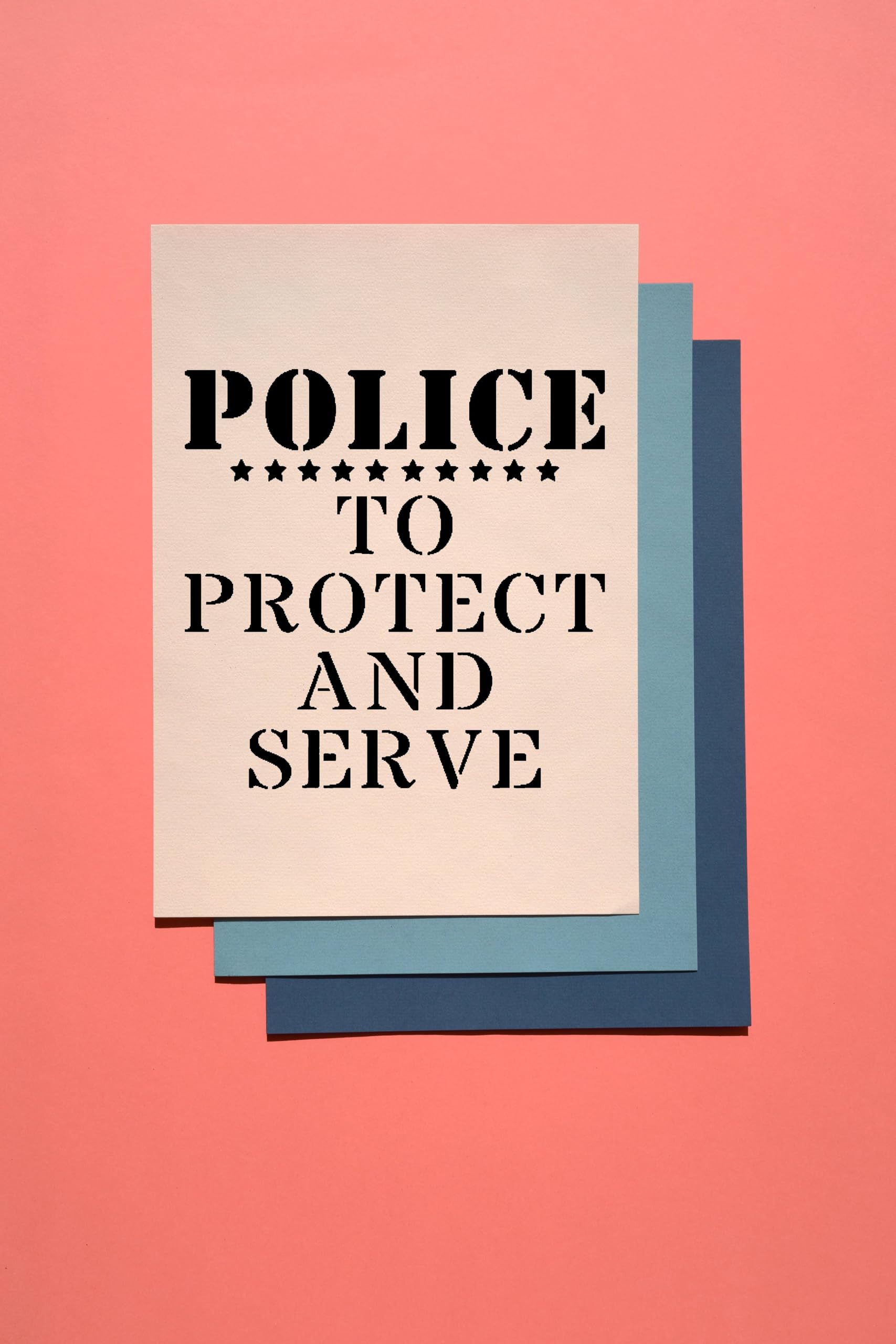 Police Protect & Serve Stencil, Reusable, Precision Cut Mylar, 5.5x5.5 Inches, Ideal for Crafting stencil photo 5