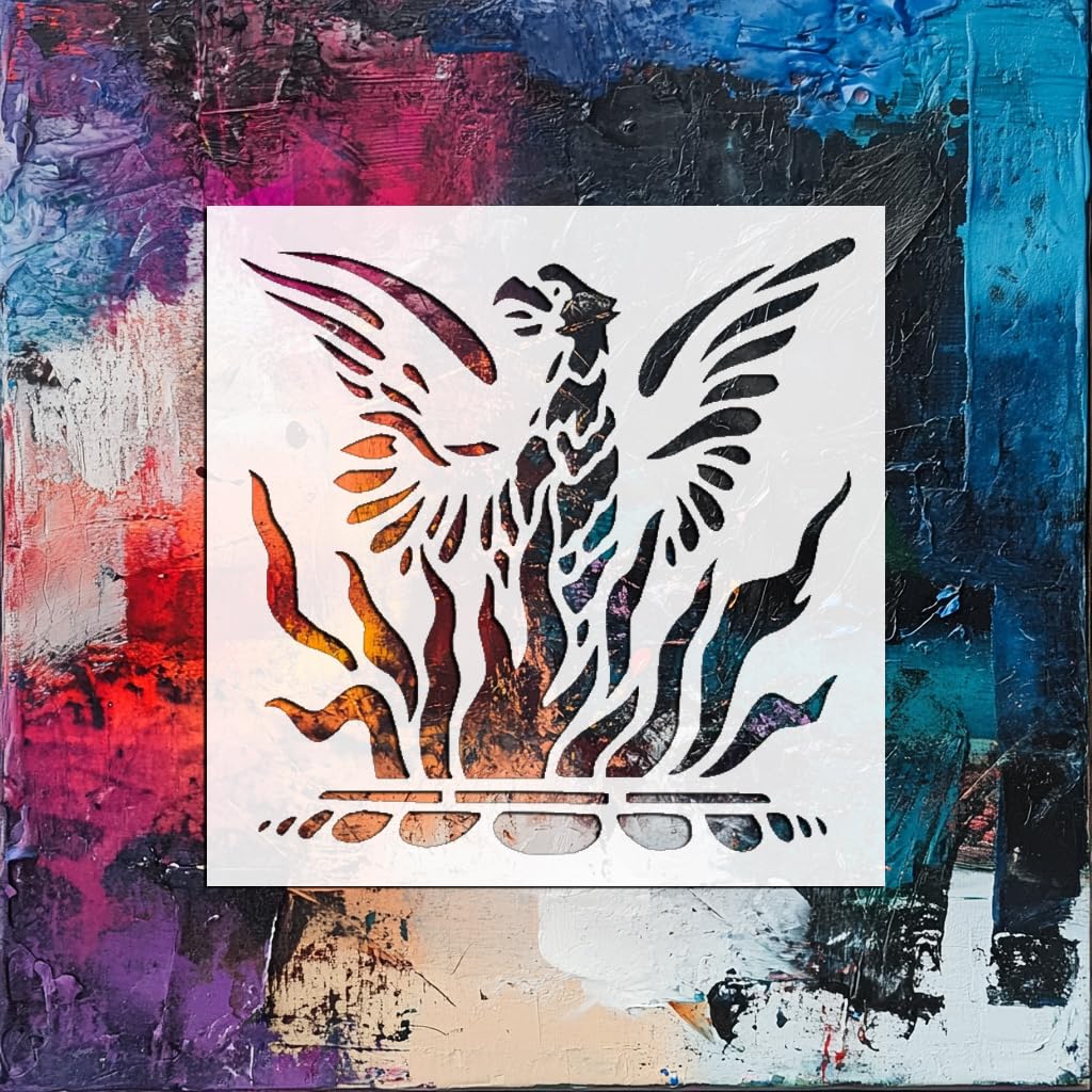 Mythical Creature Stencil for Painting, Plastic Reusable 5.5" x 5.5" - Ideal for Arts and Crafts stencil photo 6