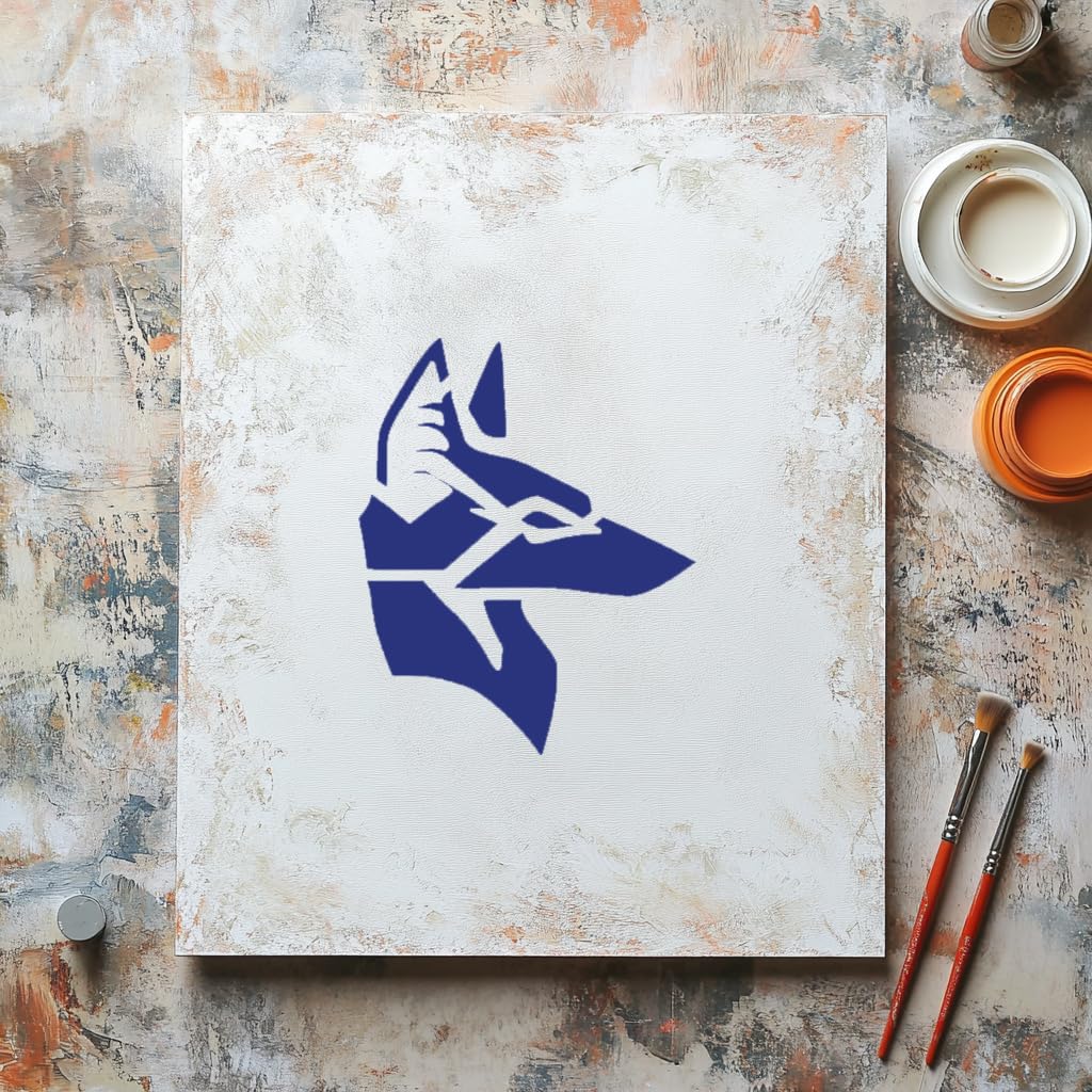 Egyptian Cat and Dog Stencil for Painting - Reusable 5.5" x 5.5" Plastic stencil photo 6