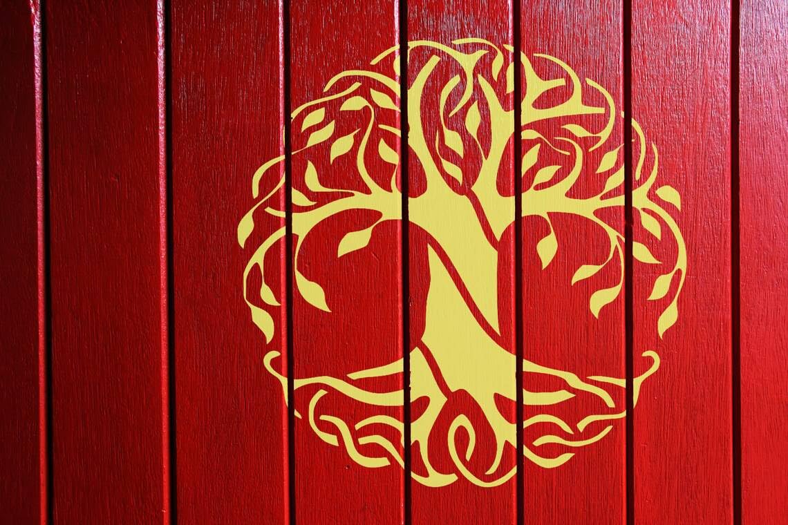 Stencil Tree of Life Celtic Pattern Design, Plastic Reusable, 5.5 x 5.5 inch stencil photo 4
