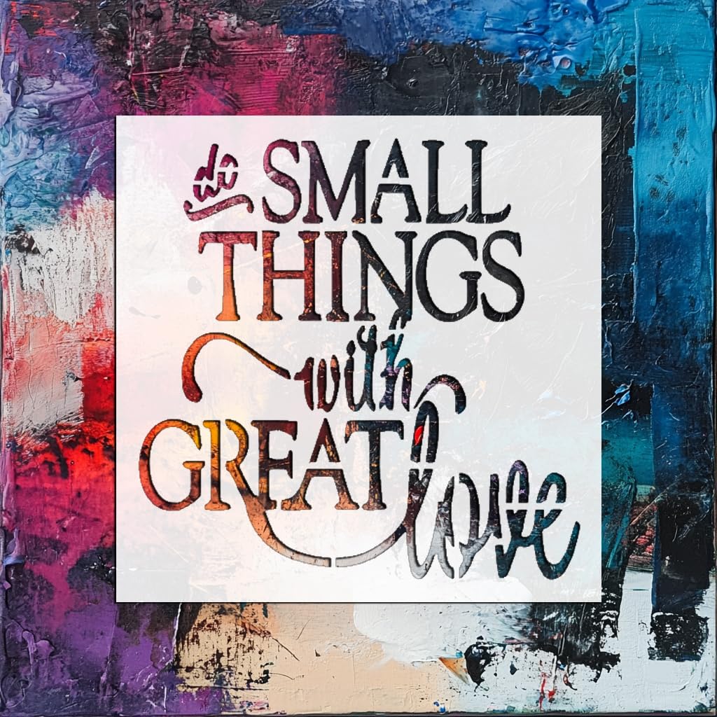 Great Love Stencil for Painting, Plastic Reusable 5.5x5.5 inch – Ideal for DIY Crafts stencil photo 6