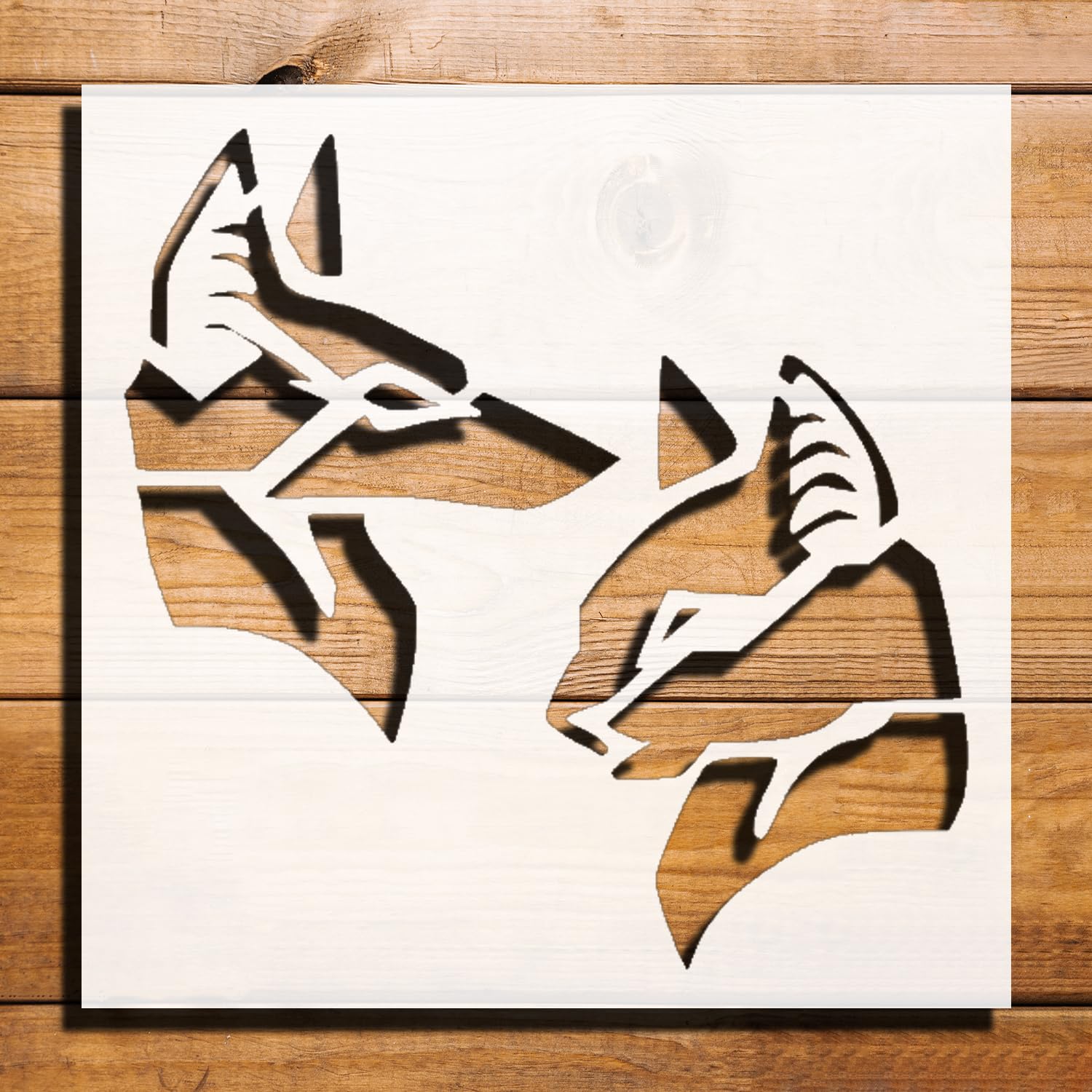 Egyptian Cat and Dog Stencil for Painting - Reusable 5.5" x 5.5" Plastic reusable Mylar wall painting stencil
