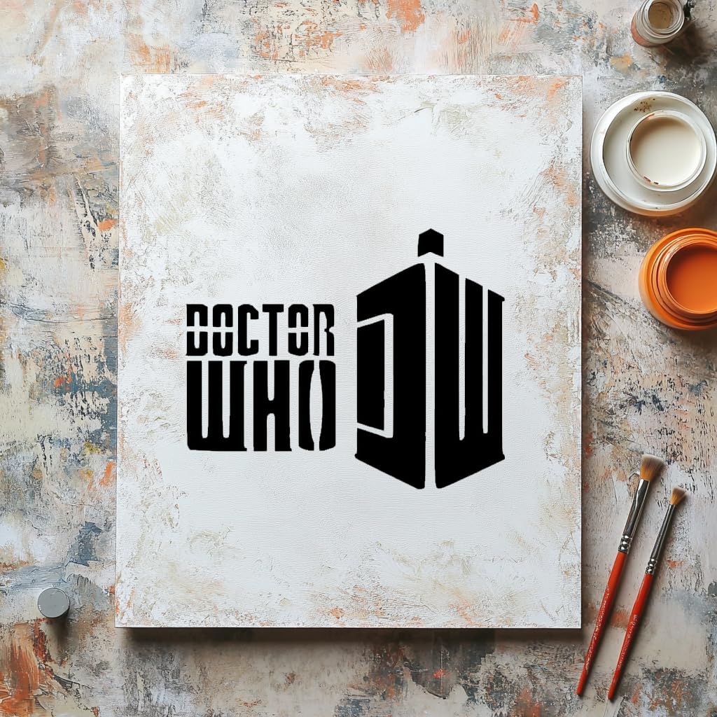 [20Pcs Set] Doctor Time Traveller Stencil for Painting, Plastic Reusable 6" L x 5" W – Ideal for stencil photo 5
