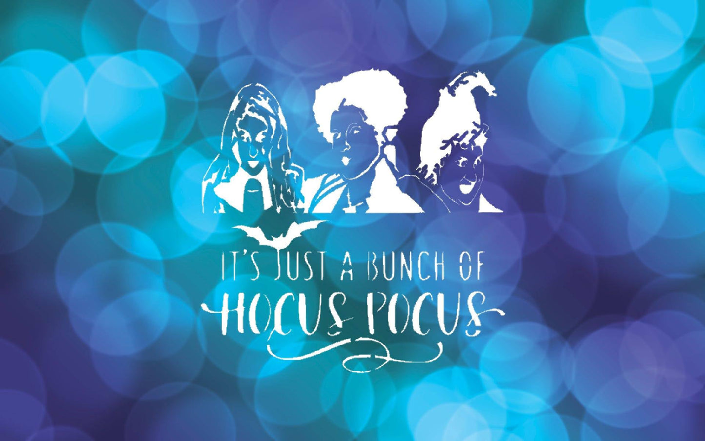 It's Just A Bunch of Hocus Pocus Stencil, 8x8 Inch, Reusable Plastic, Halloween Crafting and Home stencil photo 2