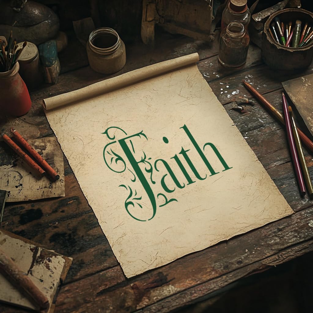 Faith Stencil for Painting, Plastic Reusable 5.5x5.5 inch – Ideal for DIY Crafts, Home Decor, and stencil photo 4