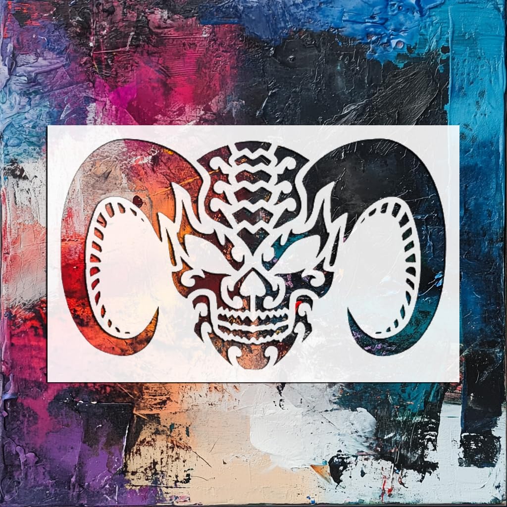 [20Pcs Set] Demon Stencil for Painting - Plastic Reusable 8" L x 5" W stencil photo 3