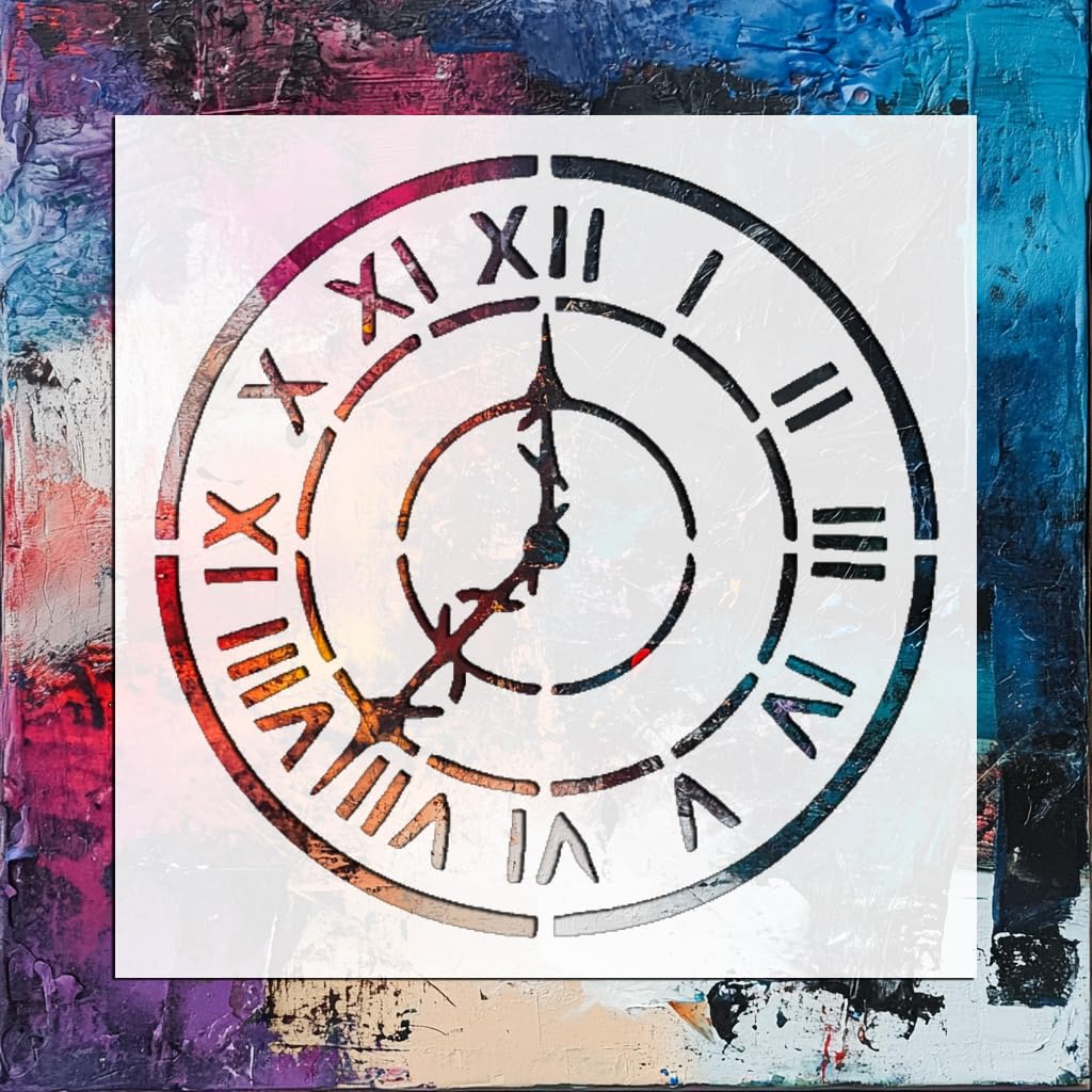 Watch Sign Stencil for Painting, Plastic Reusable 5.5x5.5 inch – Ideal for DIY Crafts stencil photo 6