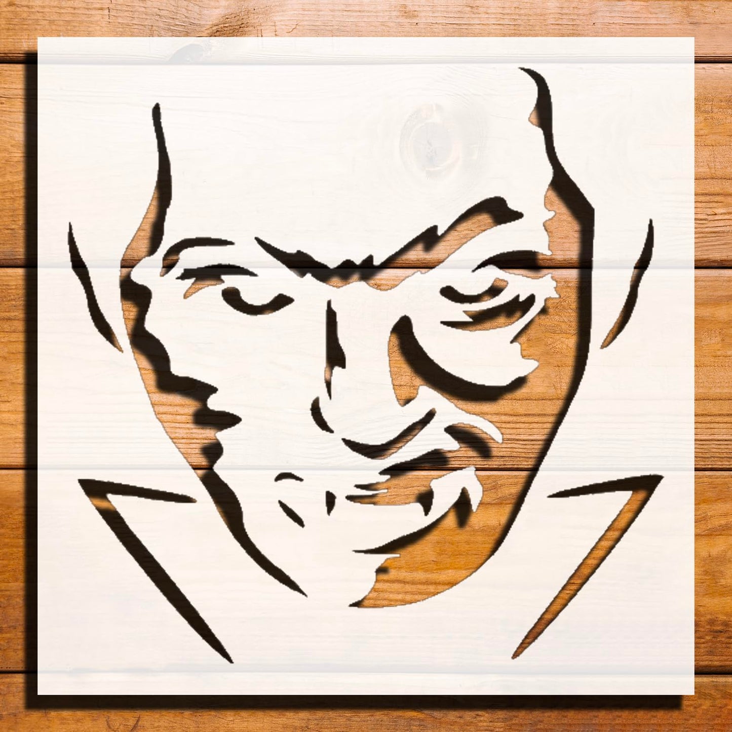 Famous Vampire Stencil for Painting on Walls, Wood, and Canvas - Reusable Plastic, 5.5 x 5.5 inch reusable Mylar wall painting stencil