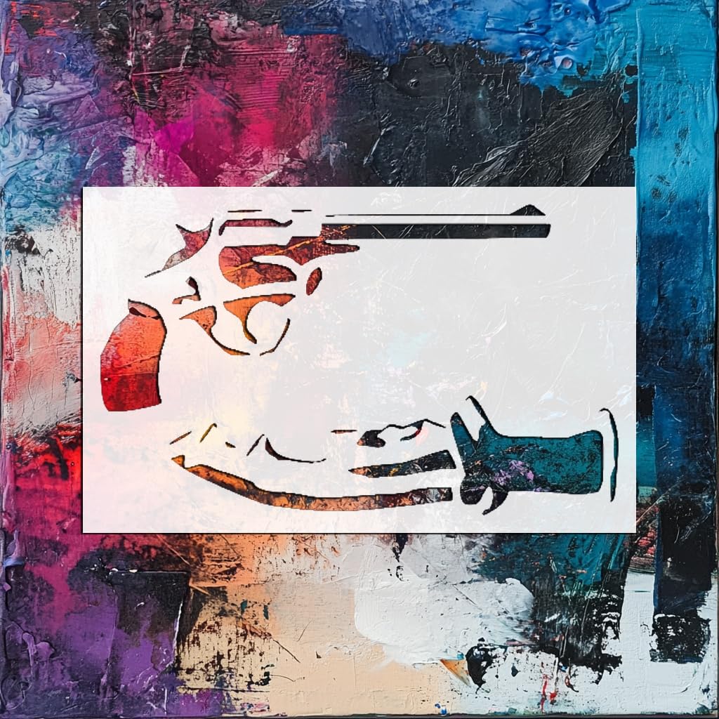 [20Pcs Set] Picture Knife and Colt Stencil for Painting Reusable Plastic, 5x8 Inches stencil photo 6