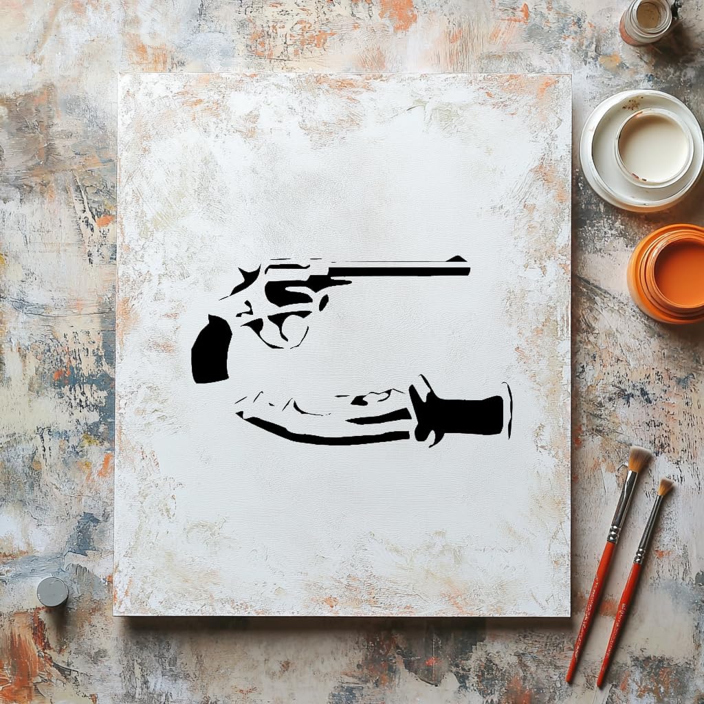 [20Pcs Set] Picture Knife and Colt Stencil for Painting Reusable Plastic, 5x8 Inches stencil photo 4