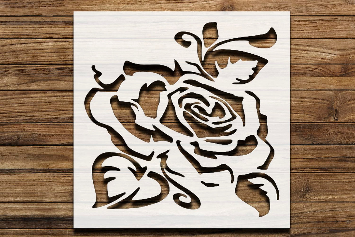 Big Rose Stencil for Painting, Plastic Reusable 5.5x5.5 Inch – Perfect for DIY Crafts, Art reusable Mylar wall painting stencil