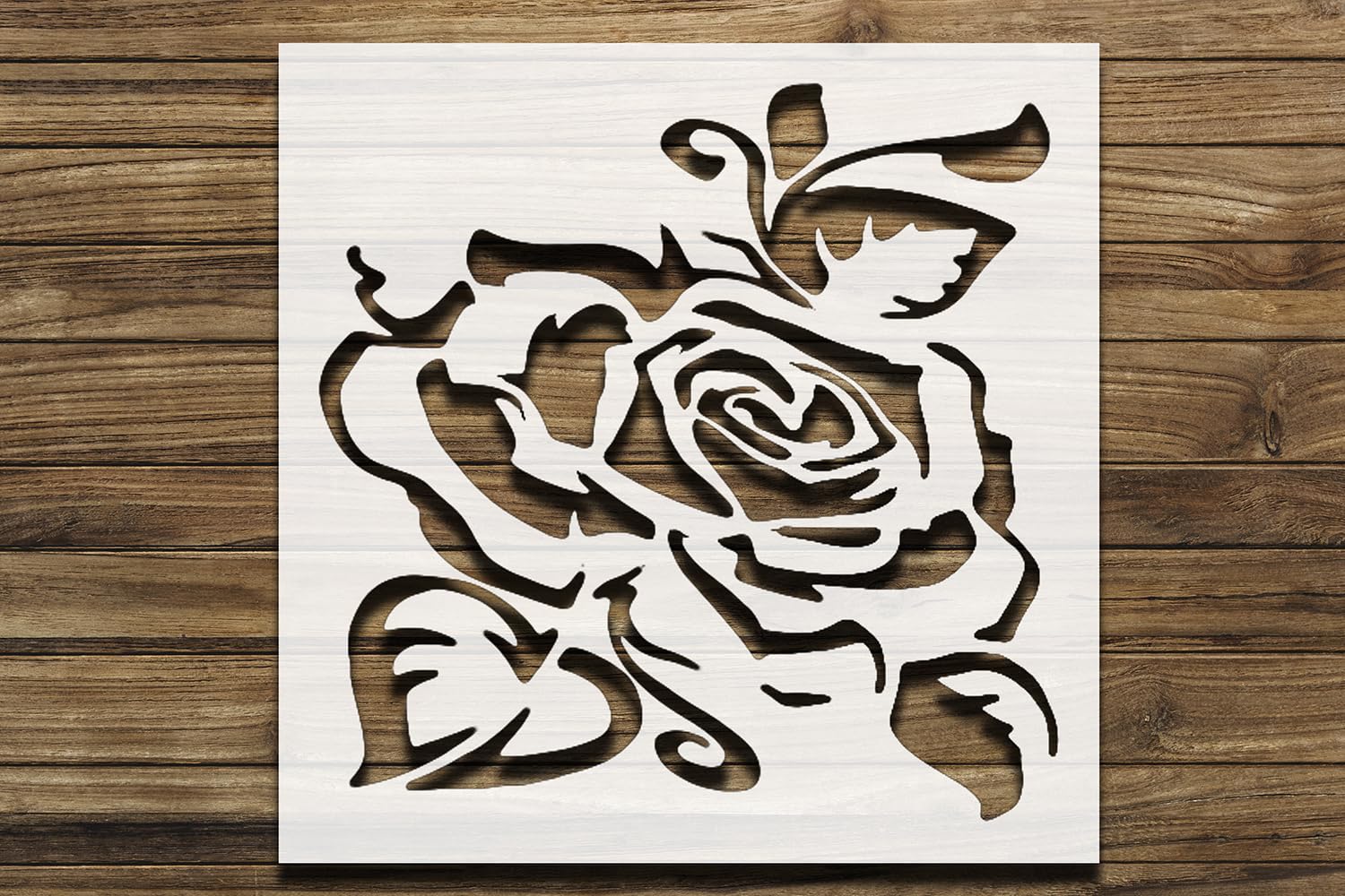 Big Rose Stencil for Painting, Plastic Reusable 5.5x5.5 Inch – Perfect for DIY Crafts, Art reusable Mylar wall painting stencil