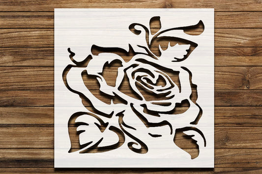Big Rose Stencil for Painting, Plastic Reusable 5.5x5.5 Inch – Perfect for DIY Crafts, Art reusable Mylar wall painting stencil