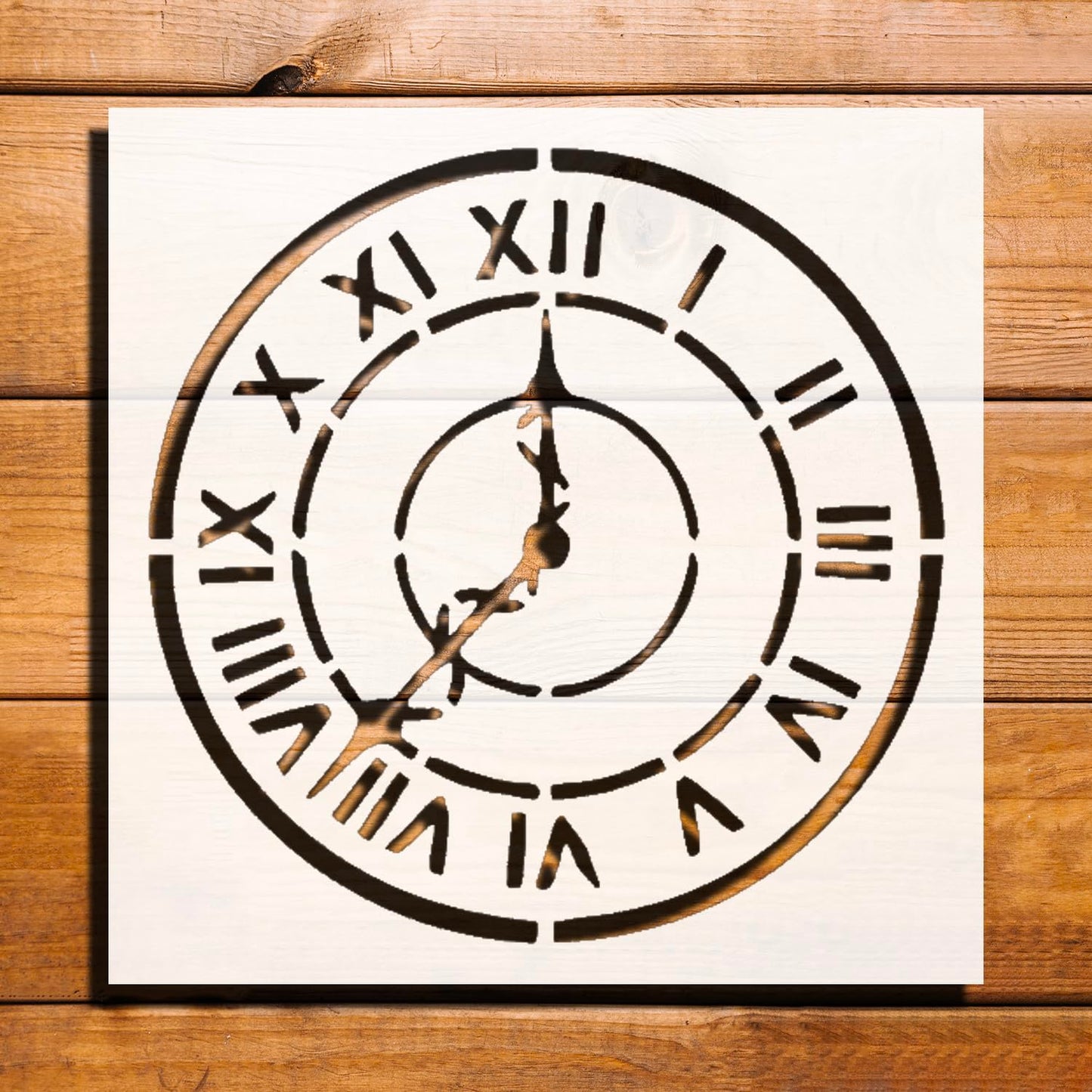 Watch Sign Stencil for Painting, Plastic Reusable 5.5x5.5 inch – Ideal for DIY Crafts reusable Mylar wall painting stencil