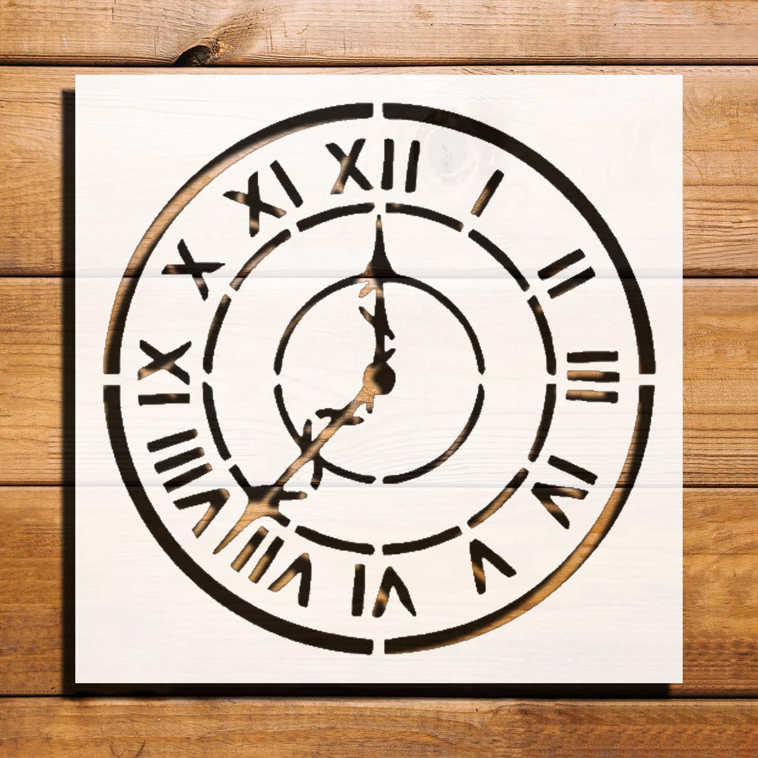 Watch Sign Stencil for Painting, Plastic Reusable 5.5x5.5 inch – Ideal for DIY Crafts reusable Mylar wall painting stencil
