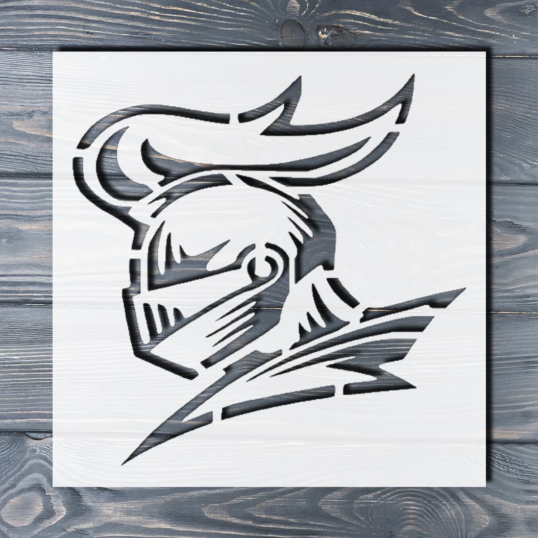 Stencil Knight Helmet, Plastic Reusable, 8 x 10 in stencil photo 3