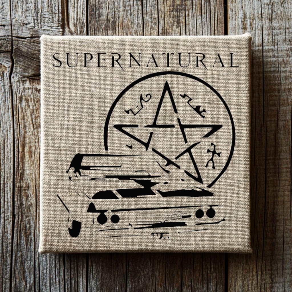 Stencil Star Sign Car Supernatural, Plastic Reusable, 8 x 10 in stencil photo 2