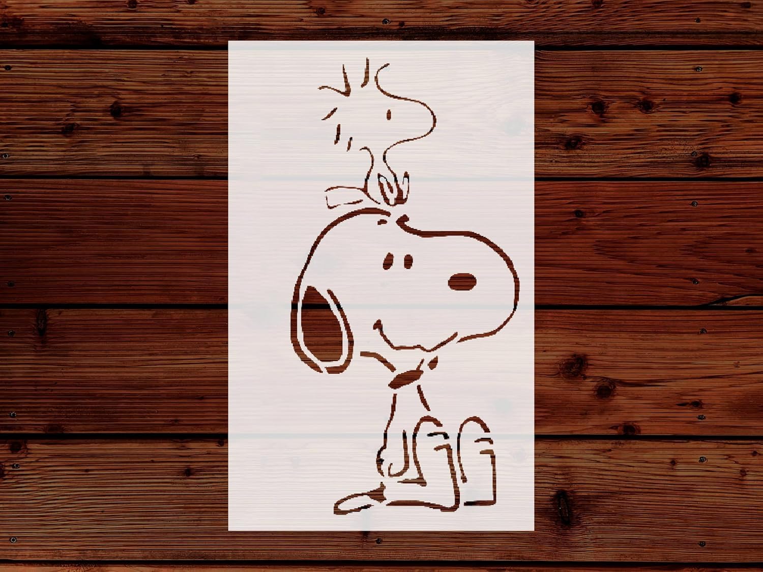 Funny Cartoon Dog Stencil for Painting, Plastic Reusable 8x5 Inches – Ideal for Peanuts-Themed stencil photo 3