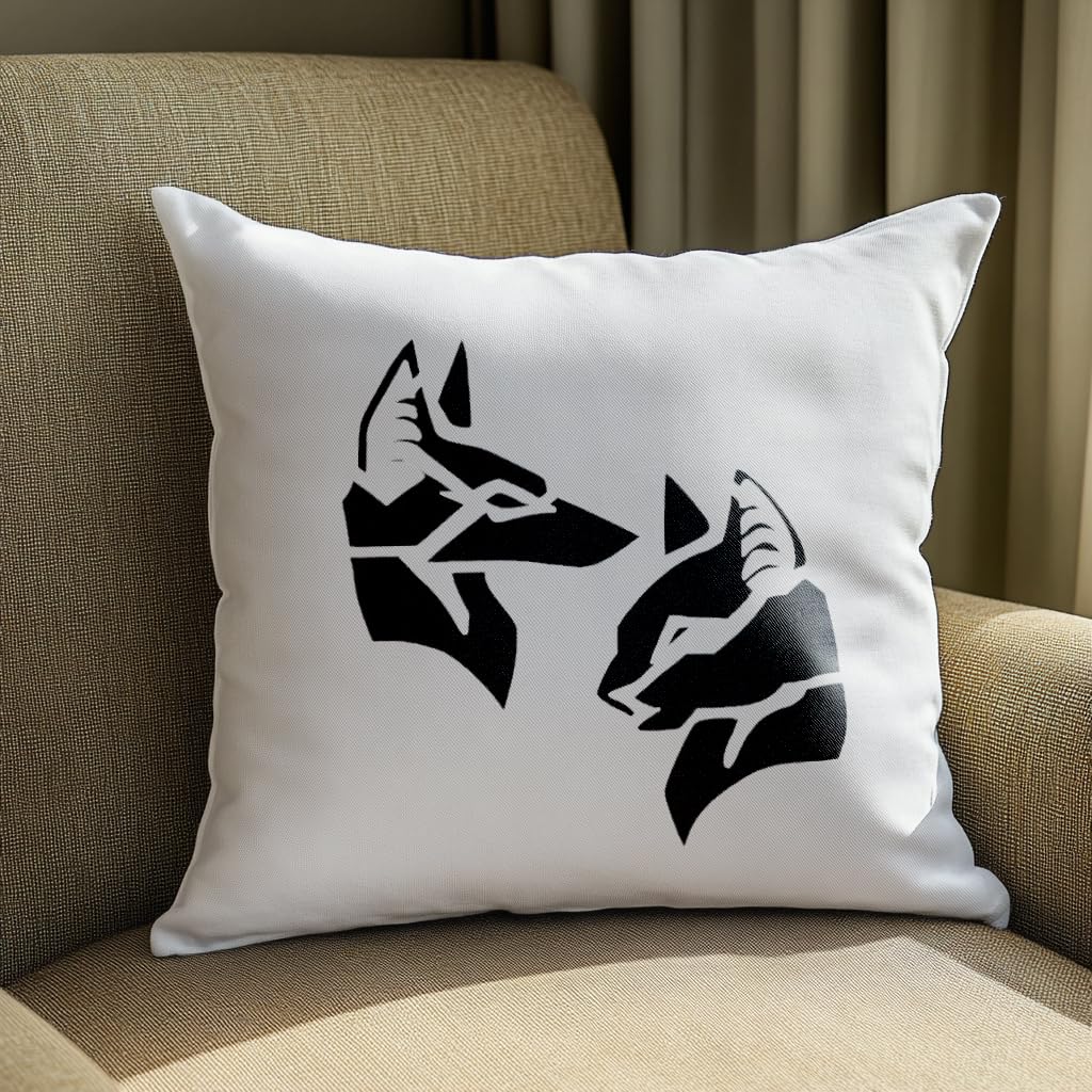 Egyptian Cat and Dog Stencil for Painting - Reusable 5.5" x 5.5" Plastic stencil photo 3