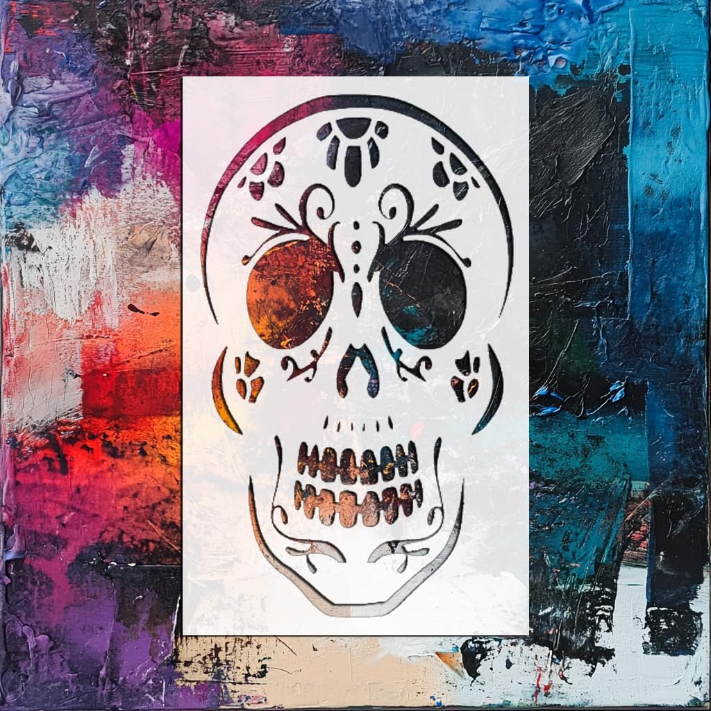 [20Pcs Set] Dead Pattern Stencil for Painting on Walls, Wood, and Canvas - Reusable, 5 x 8 inch stencil photo 6