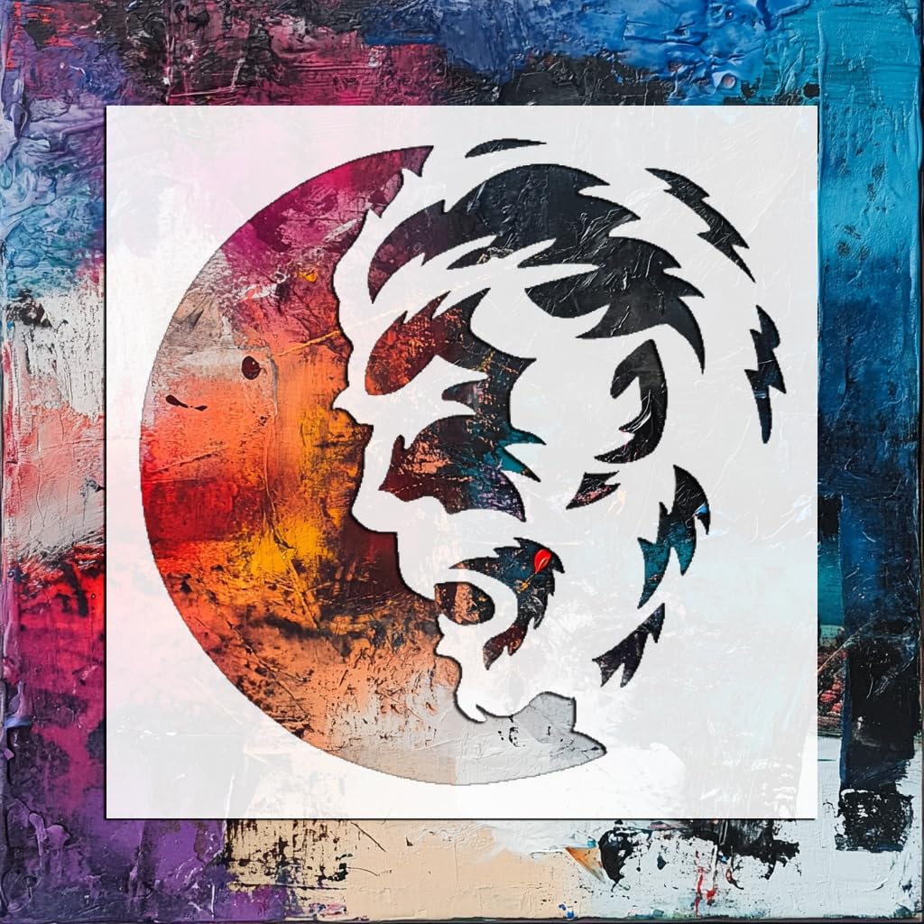 [20Pcs Set] Wolfman Stencil for Painting, Plastic Reusable 5.5" L x 5.5" W – Ideal for DIY Crafts stencil photo 6