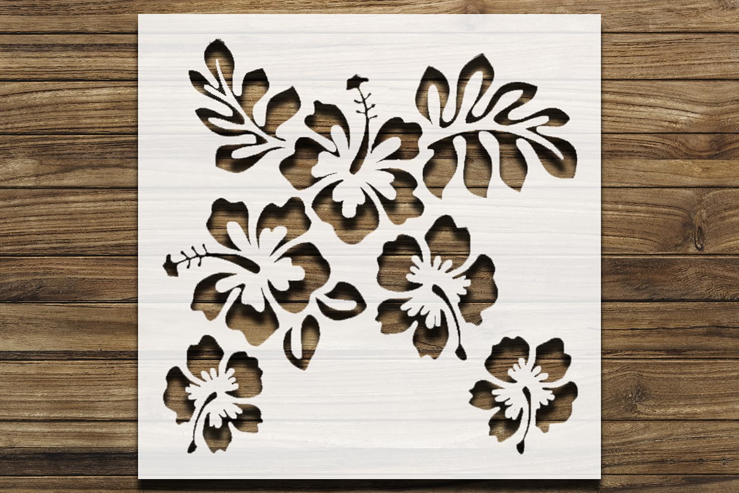 Beautiful Floral Pattern Stencil for Painting, Plastic Reusable 5.5x5.5 Inch – Perfect for DIY reusable Mylar wall painting stencil