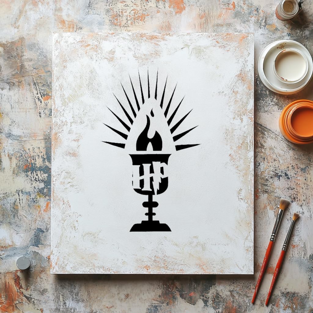 [20Pcs Set] Magic Fire Cup Stencil for Painting – Plastic Reusable 5x8 inch stencil photo 6