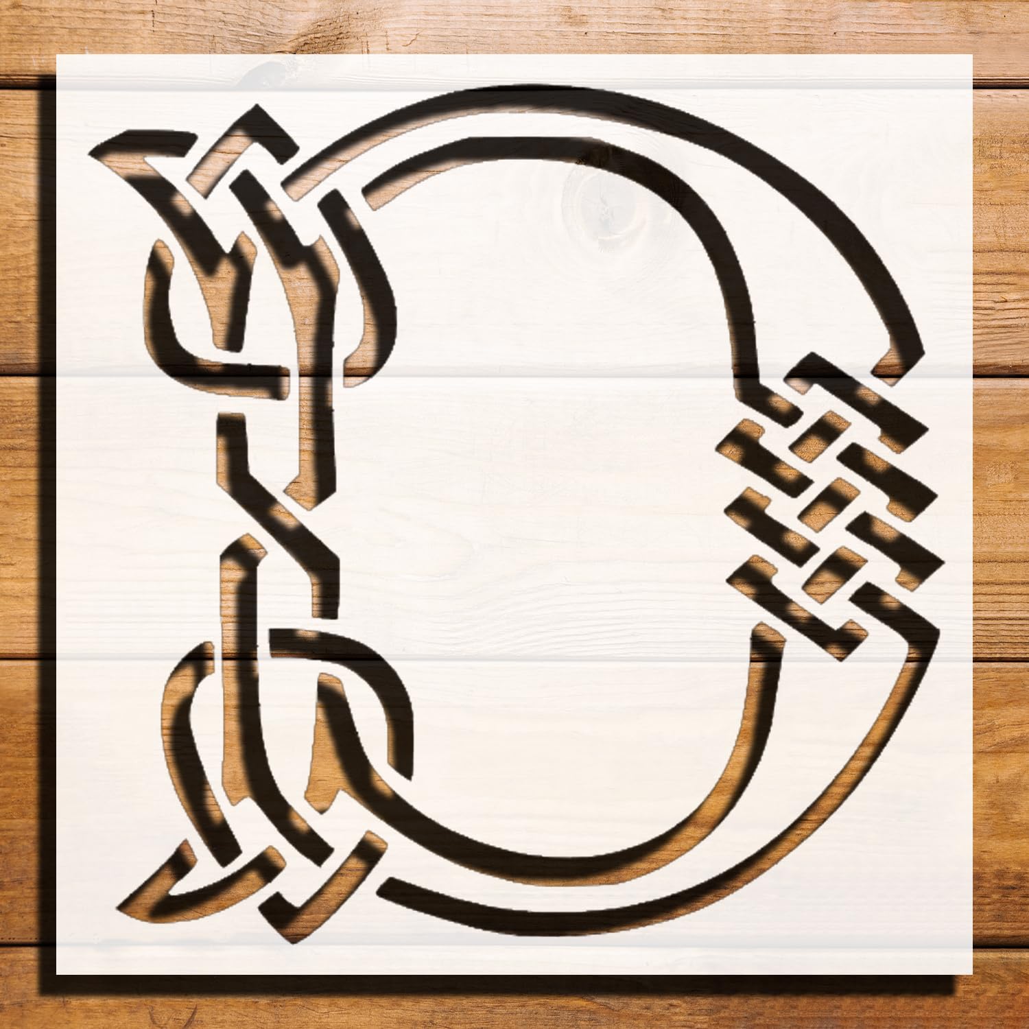 [20Pcs Set] Celtic Initial D Stencil for Painting, Plastic Reusable 8x8 inch – Perfect for DIY reusable Mylar wall painting stencil