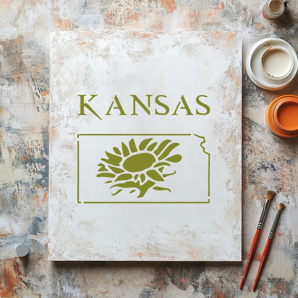 [20Pcs Set] KC Sunflower Stencil for P0ainting - Plastic Reusable 5x6 inch stencil photo 4