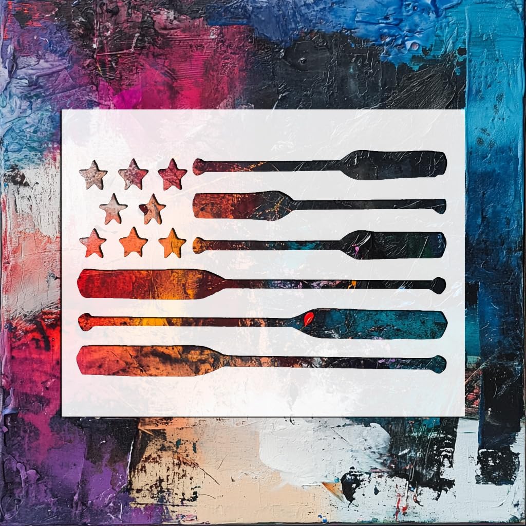 Beach Oars Stars Boat Flag Stencil for Painting, Plastic Reusable 8.5 x 11 Inches – Ideal for stencil photo 6