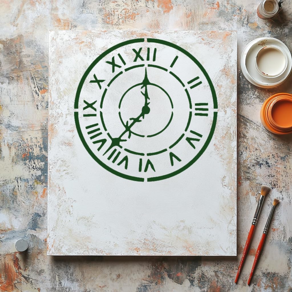 Watch Sign Stencil for Painting, Plastic Reusable 5.5x5.5 inch – Ideal for DIY Crafts stencil photo 4