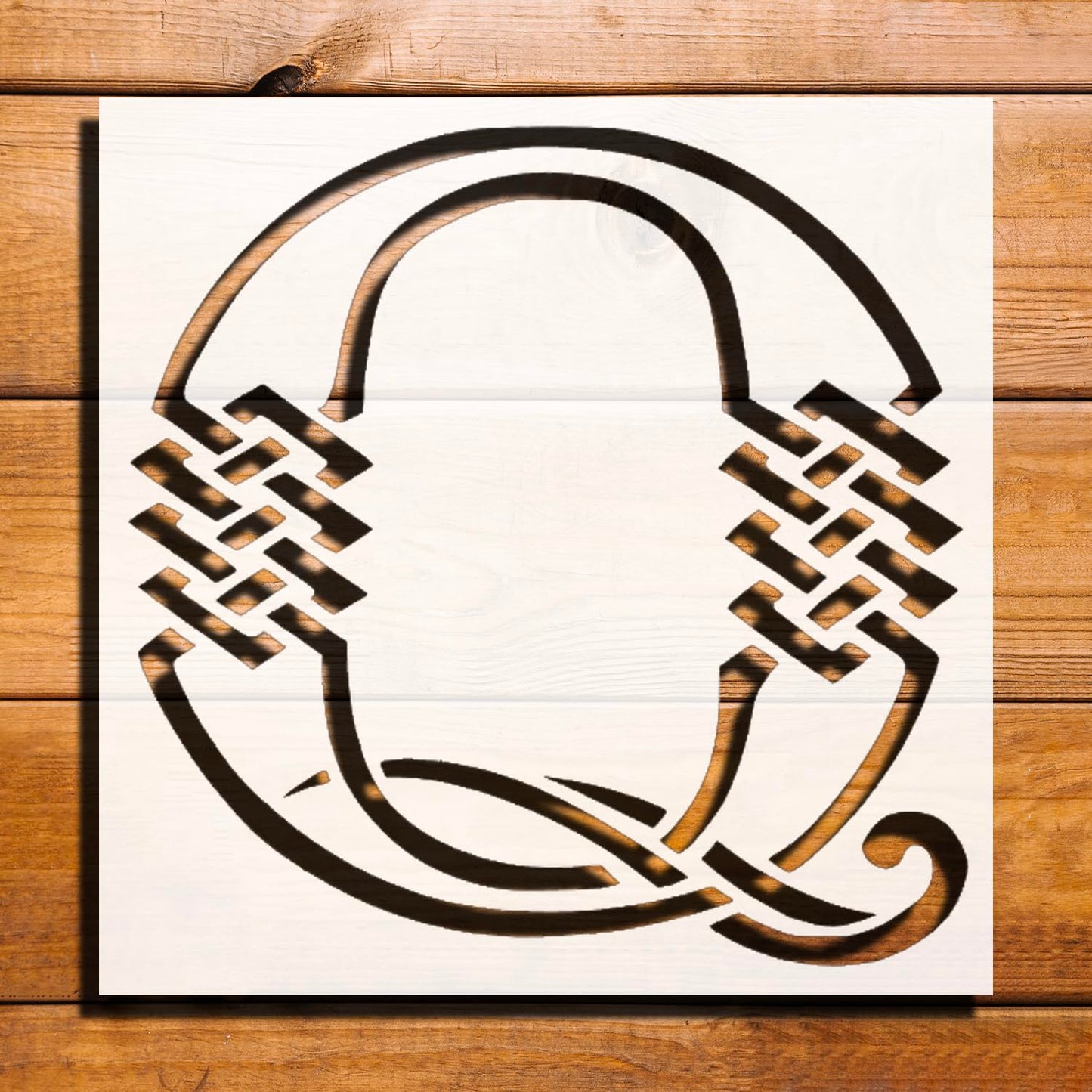 [20Pcs Set] Celtic Initial Q Stencil for Painting, Plastic Reusable 8" L x 8" W reusable Mylar wall painting stencil