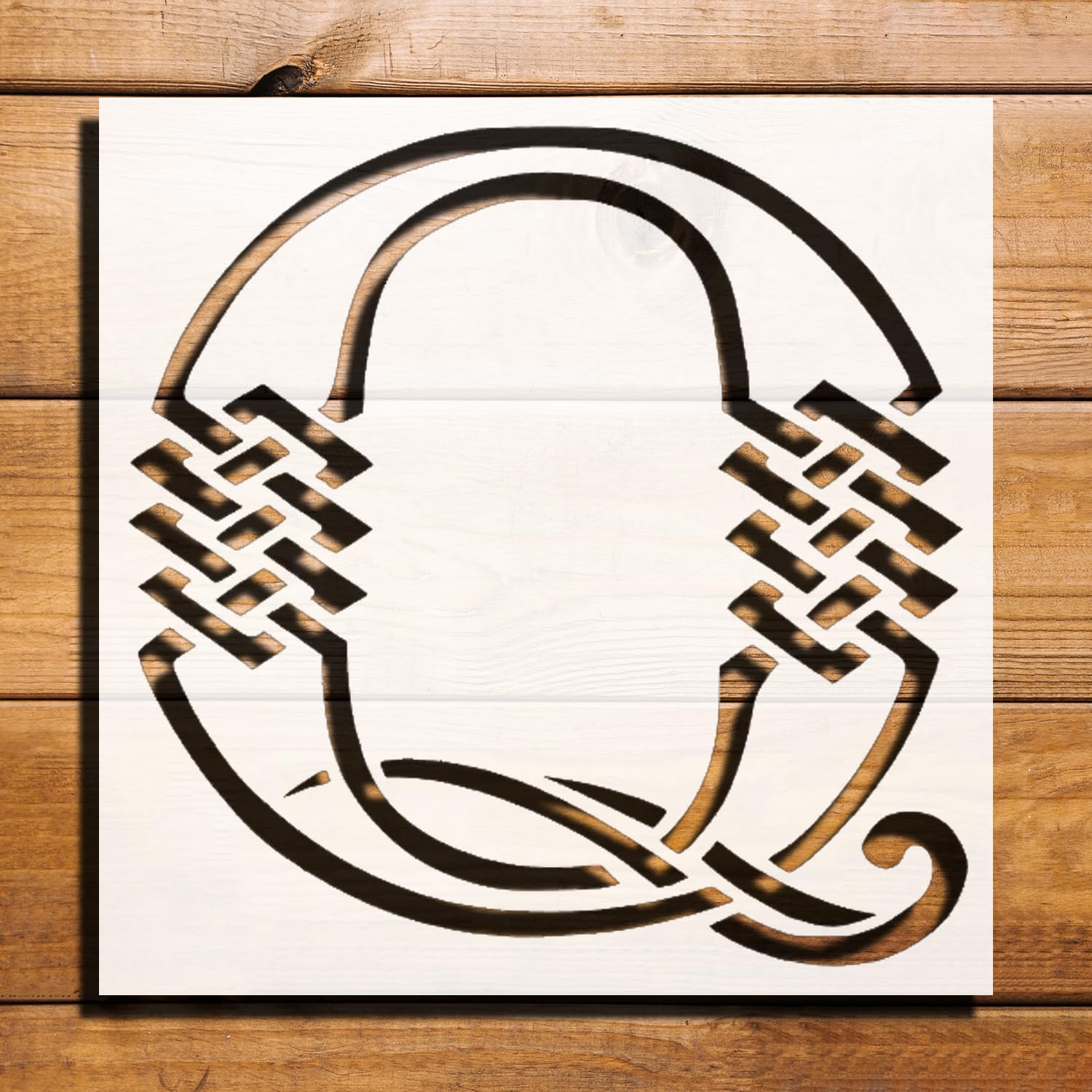 [20Pcs Set] Celtic Initial Q Stencil for Painting, Plastic Reusable 8" L x 8" W reusable Mylar wall painting stencil