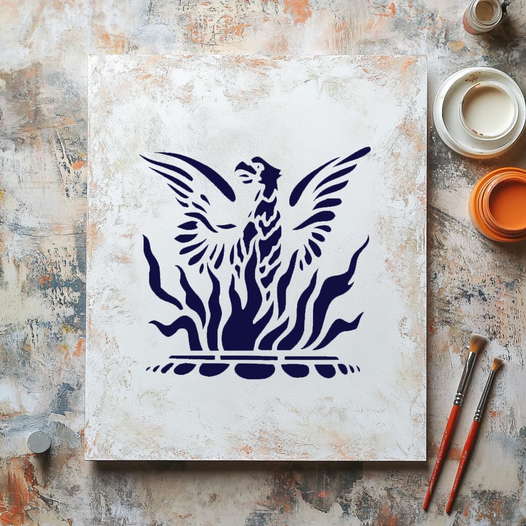 Mythical Creature Stencil for Painting, Plastic Reusable 5.5" x 5.5" - Ideal for Arts and Crafts stencil photo 4