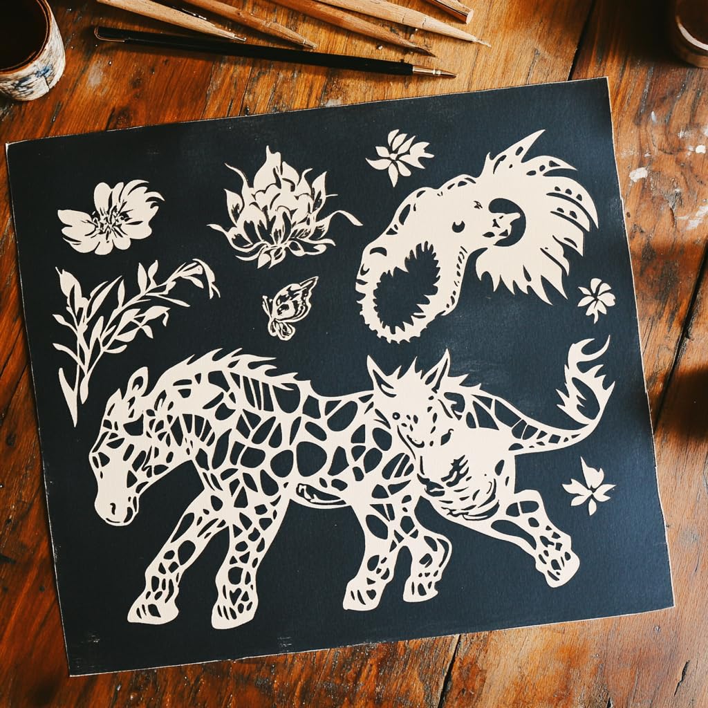 Celtic Tree Design Stencil for Painting, Plastic Reusable 8" x 8" – Ideal for DIY Crafts, Art stencil photo 4