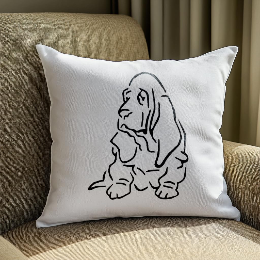 Basset Hound Dog Sign Stencil for Painting Plastic Reusable 5.5" x 5.5", Airbrush, Scrapbooking stencil photo 4