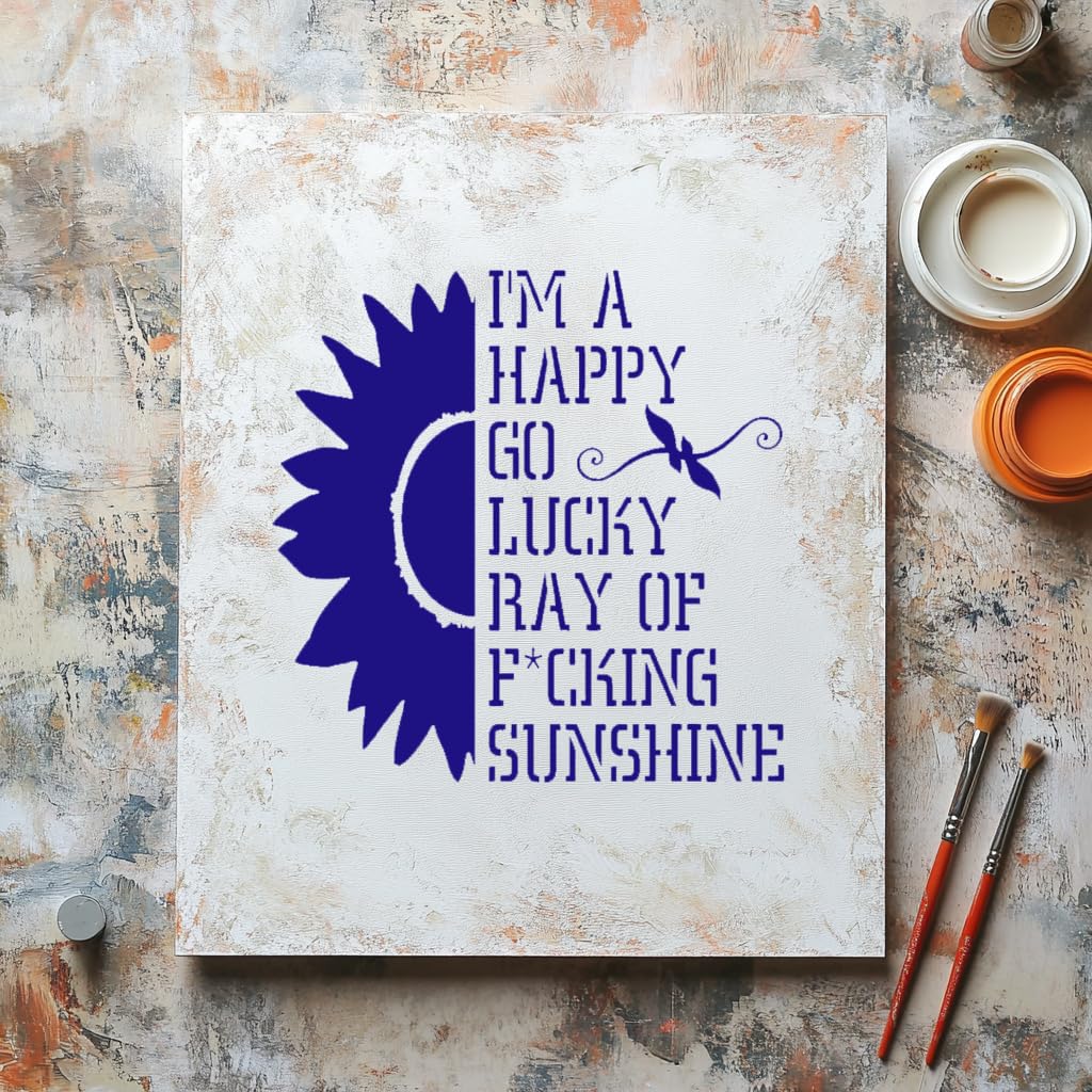 Sun Pattern Plastic Reusable Stencil for Painting, 5.5x5.5 Inches stencil photo 6