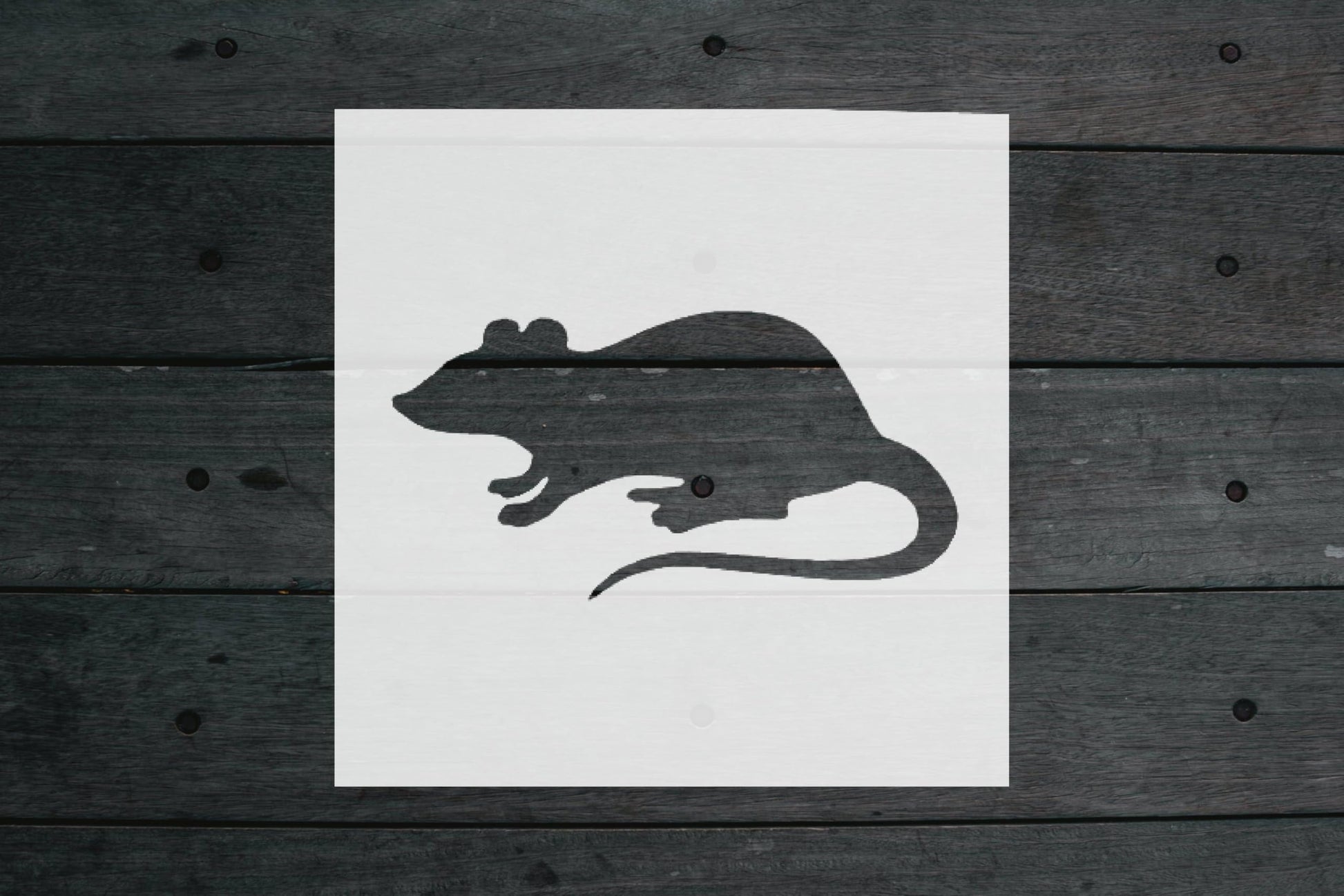 Rat Stencil, Reusable Plastic Template, 8 Inch, Durable for Urban Art Projects and Halloween stencil photo 5