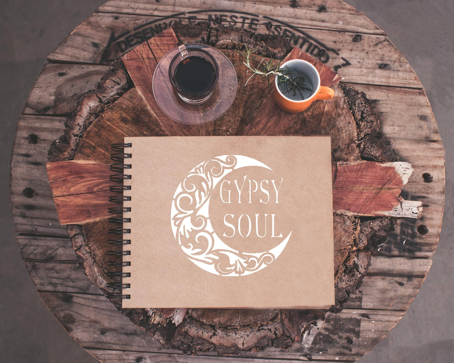 Gypsy Soul Stencil, 5.5x5.5 Inch, Reusable Plastic, Bohemian Crafting and Home Decor, DIY stencil photo 3