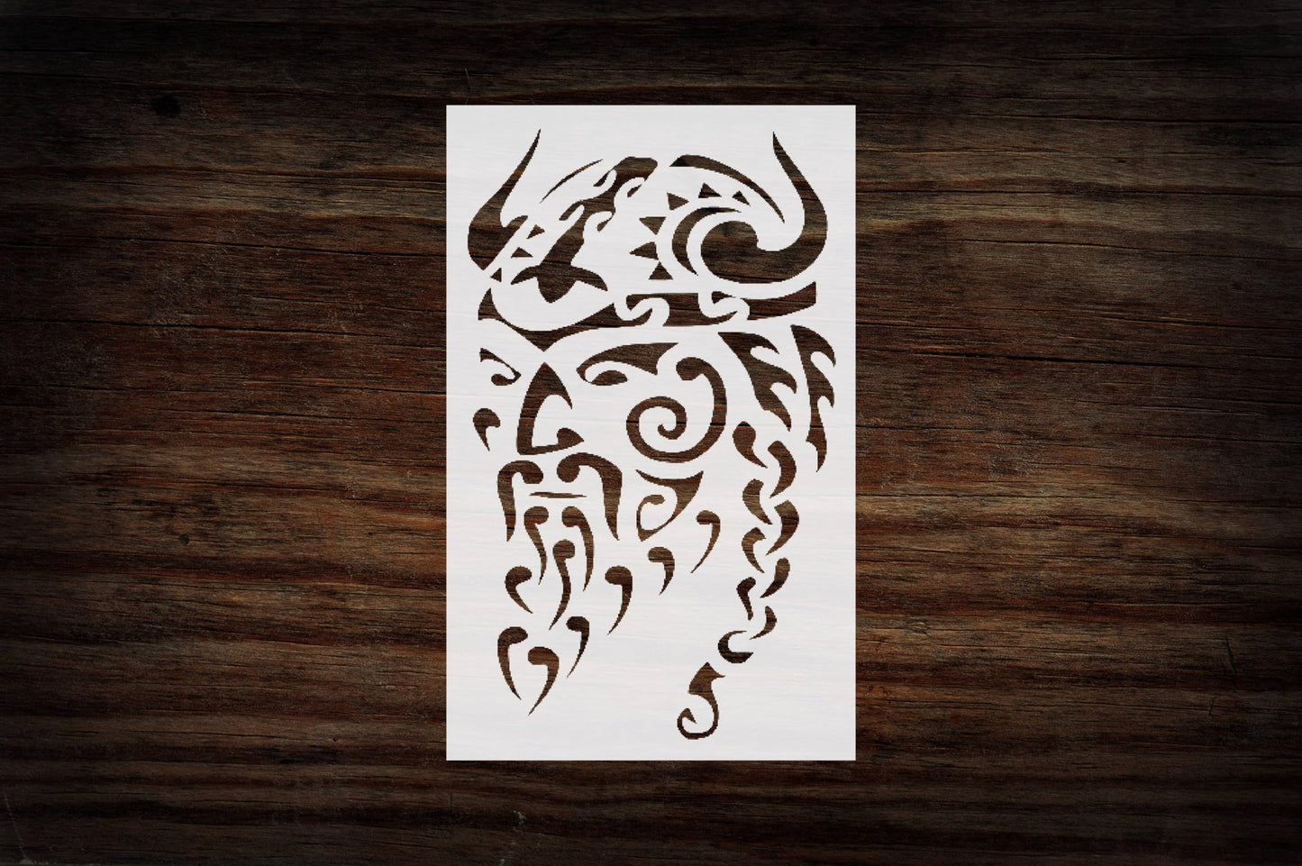Viking Stencil, Reusable Plastic Template, 5x8 Inch, Durable for Historical Crafts and Nordic stencil photo 3